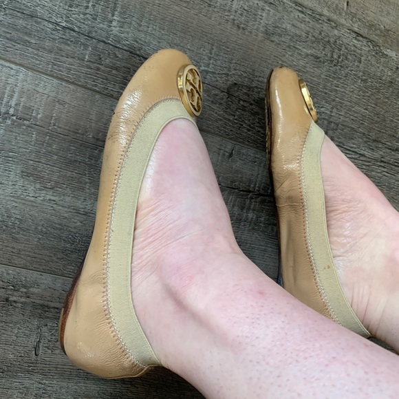Authentic Tory Burch Caroline flats size 6.5 USED - Picture 3 of 4